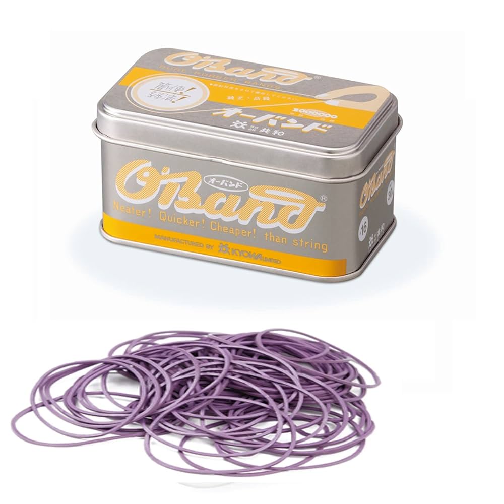 Amazon.co.jp: 輪ゴム オーバンド シルバー缶 30g #16